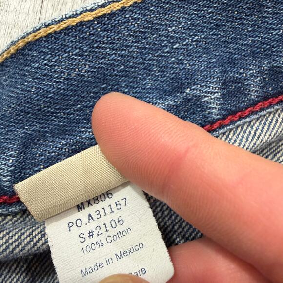 Vintage Abercrombie & Fitch Flare Jeans Women's 31x32 (Fits 31x28) Blue Faded - Picture 5 of 13